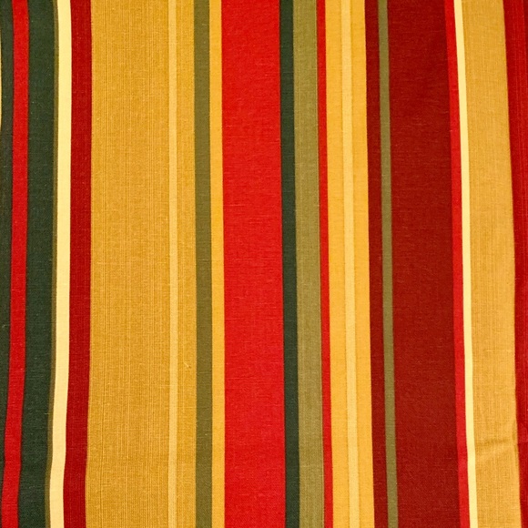 💯 % cotton striped Waverly fabric -5 yds warm fall colors- autumn warmth - Picture 1 of 6